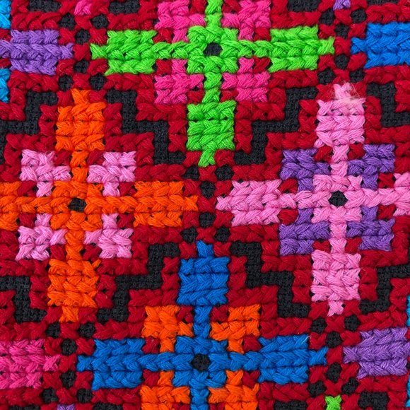 Handwoven Embroidered Colorful Mayan Huipil Authentic Artisan Made M/L - Picture 5 of 15